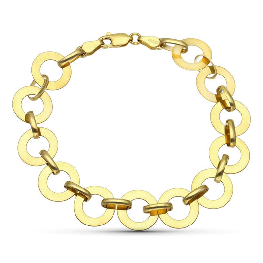 18K Yellow Gold Circle Bracelet — 20 cm