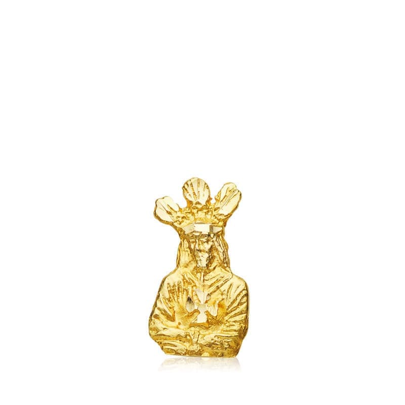 18K Yellow Gold Captive Christ Silhouette Pendant — 13 × 7 mm