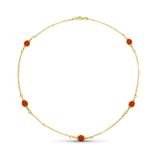 18K Yellow Gold Coralina Necklace — 50 cm, 7 mm