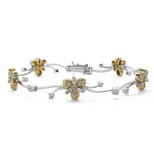 18K Gold Cubic Zirconia Bracelet