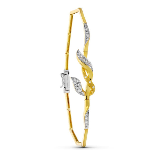 18K Gold Cubic Zirconia Bracelet