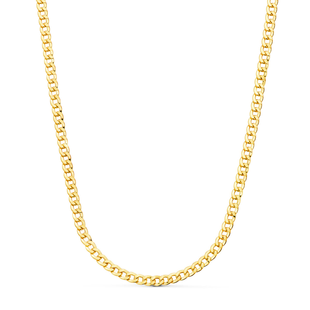 18K Yellow Gold Hollow Curb Chain — 60 cm, 4.7 mm