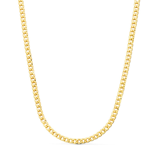 18K Yellow Gold Hollow Curb Chain — 60 cm, 4.7 mm