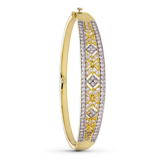 18K Gold Cubic Zirconia Bracelet