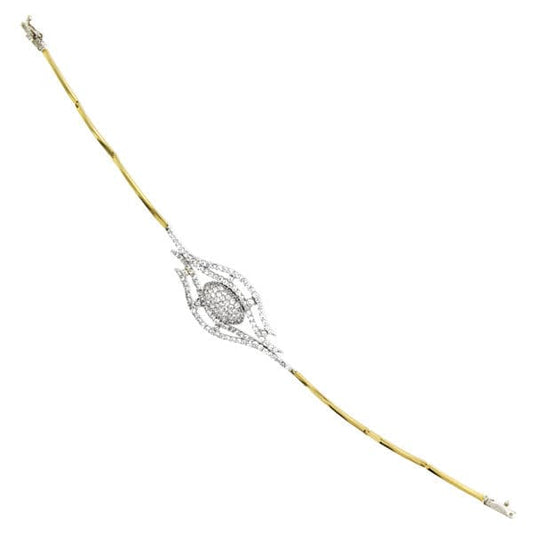 18K Gold Cubic Zirconia Bracelet