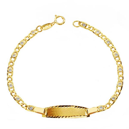 18K Yellow Gold Cubic Zirconia Bracelet