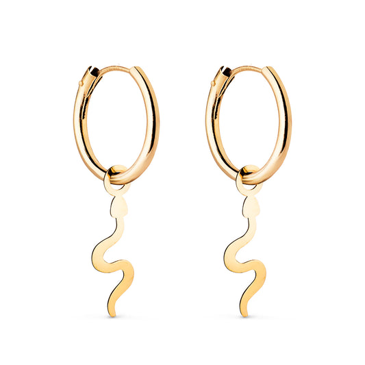18K Yellow Gold Hoop Earrings