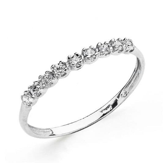 18K White Gold Ring with Cubic Zirconia