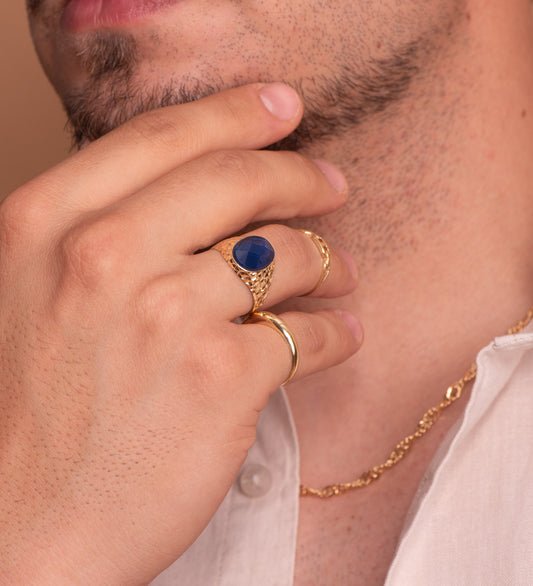 18K Yellow Gold Signet Ring
