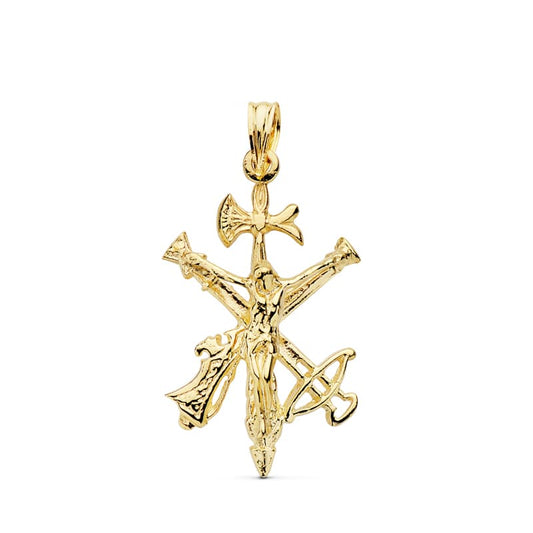 18K Yellow Gold Cross Pendant