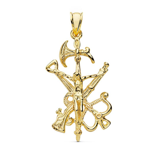 18K Yellow Gold Cross Pendant