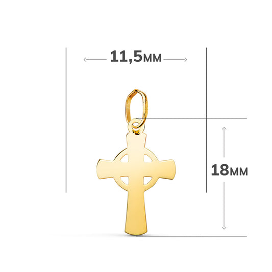 18K Yellow Gold Cross Pendant