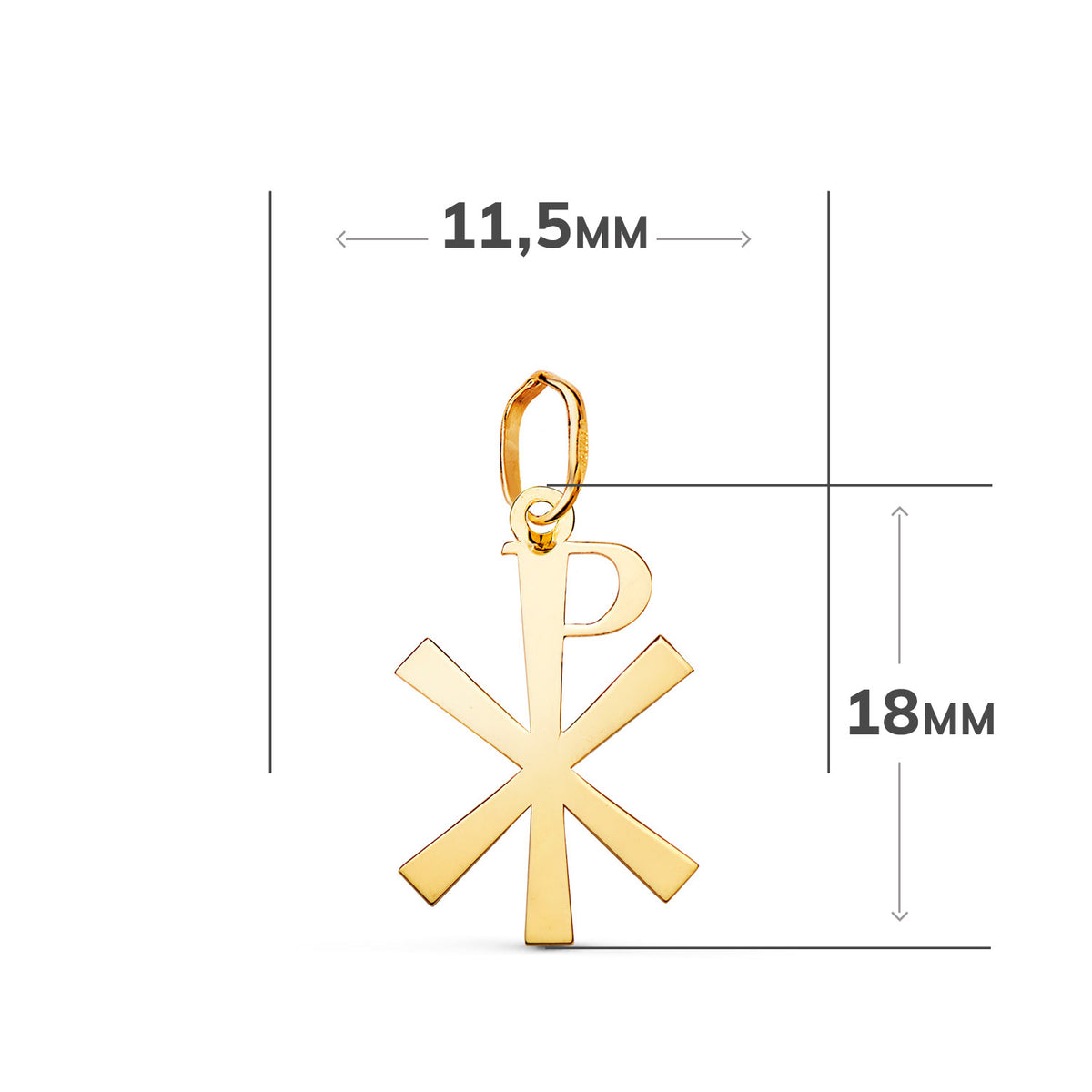 18K Yellow Gold Cross Pendant