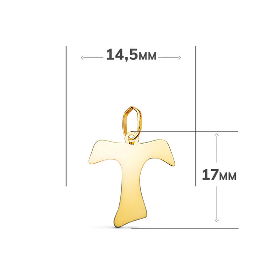 18K Yellow Gold Cross Pendant
