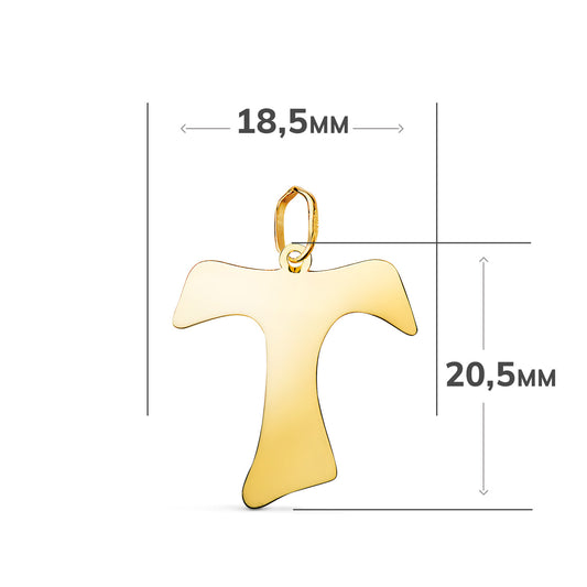 18K Yellow Gold Cross Pendant