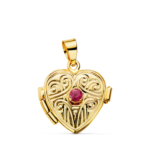 18K Yellow Gold Heart Pendant