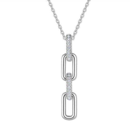Modern Link Necklace – Gold-Plated Silver