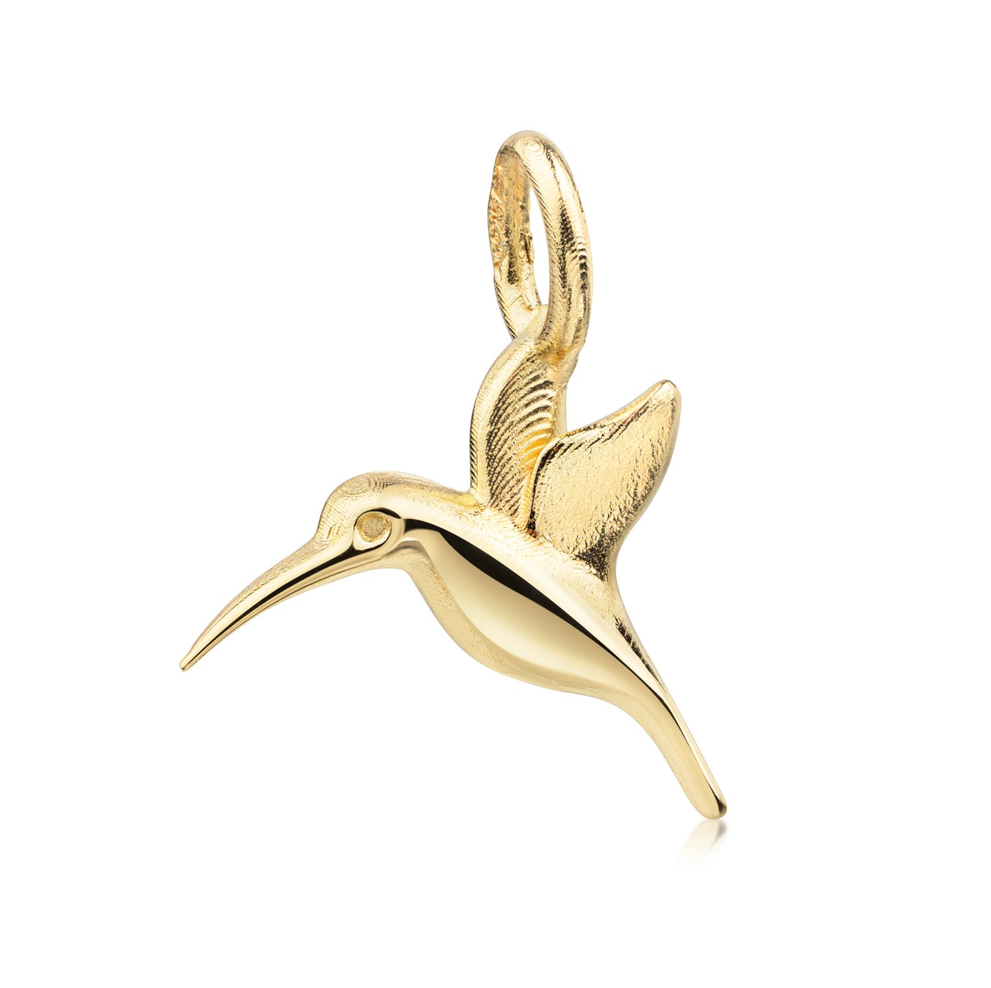 Hummingbird Pendant – 8K Gold