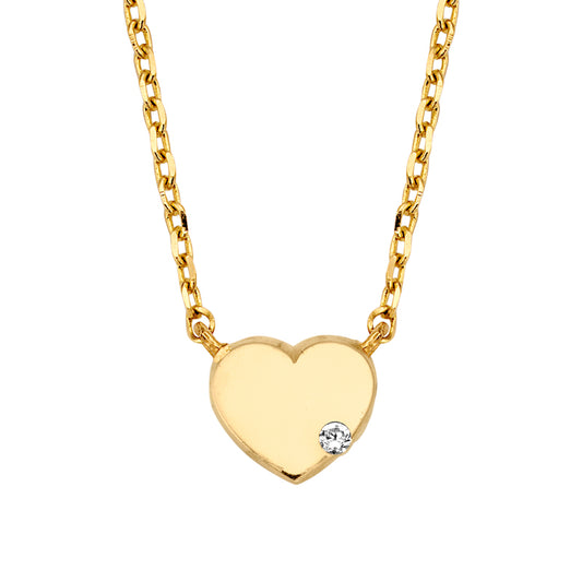 Eternal Heart Necklace – 14K Gold