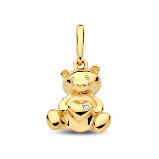 Teddy Bear Pendant – 14K Gold