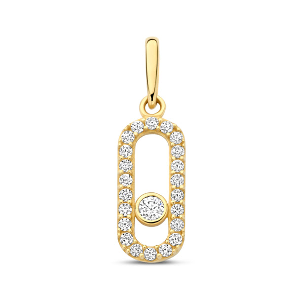Timeless Oval Pendant – 14K Gold