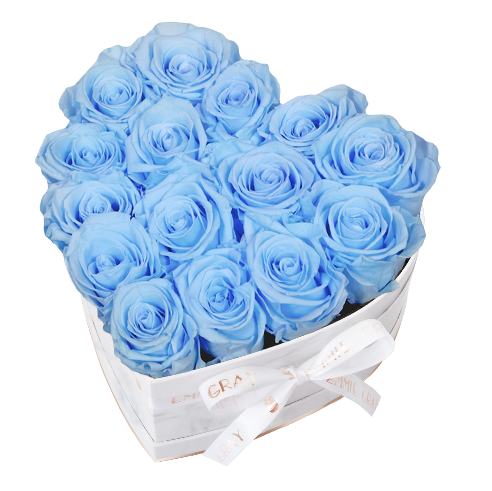 Klassische Infinity-Herz-Rosenbox – M