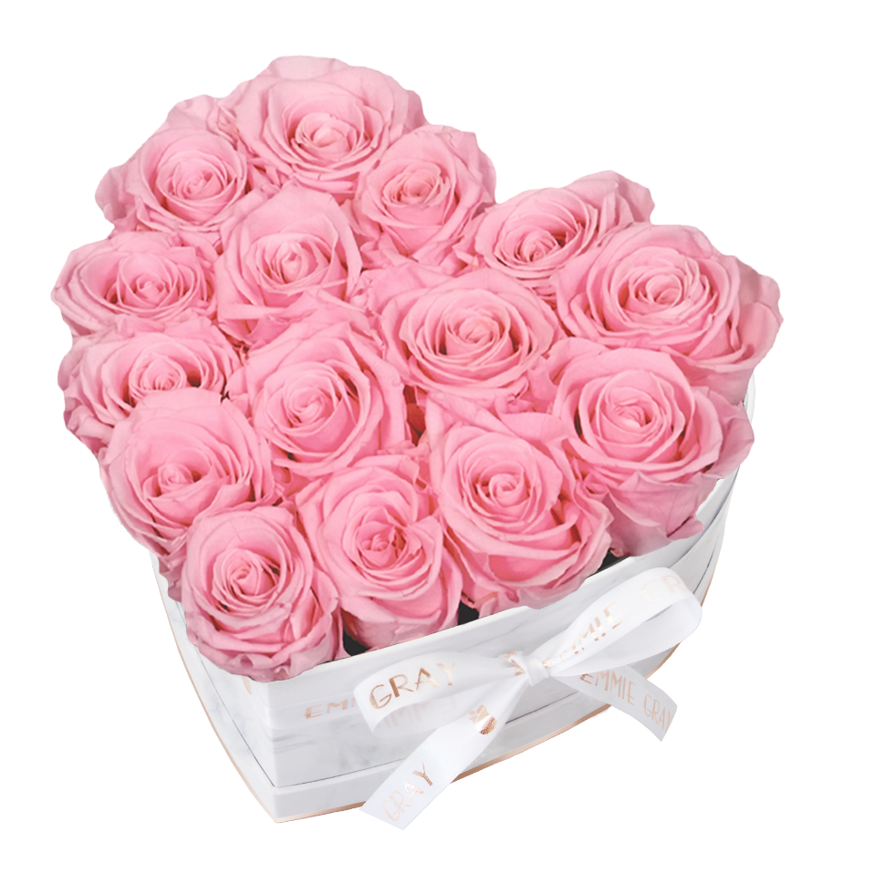 Klassische Infinity-Herz-Rosenbox – M