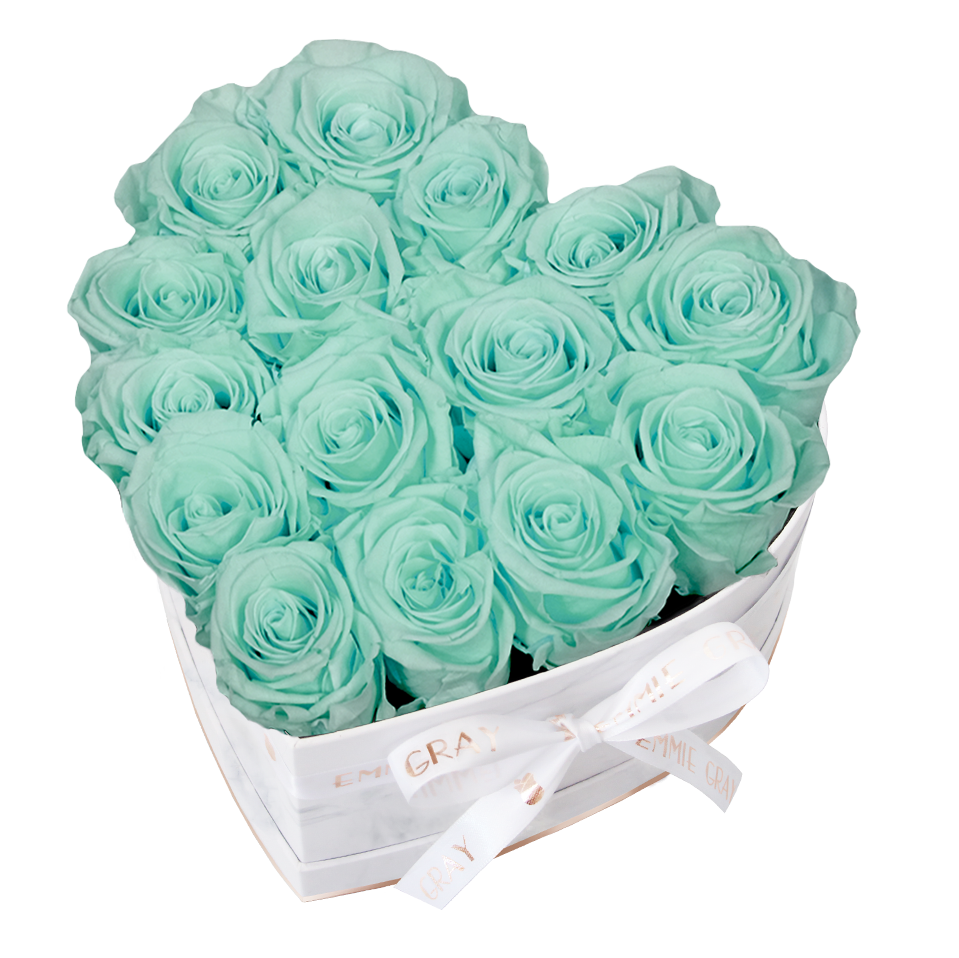 Klassische Infinity-Herz-Rosenbox – M