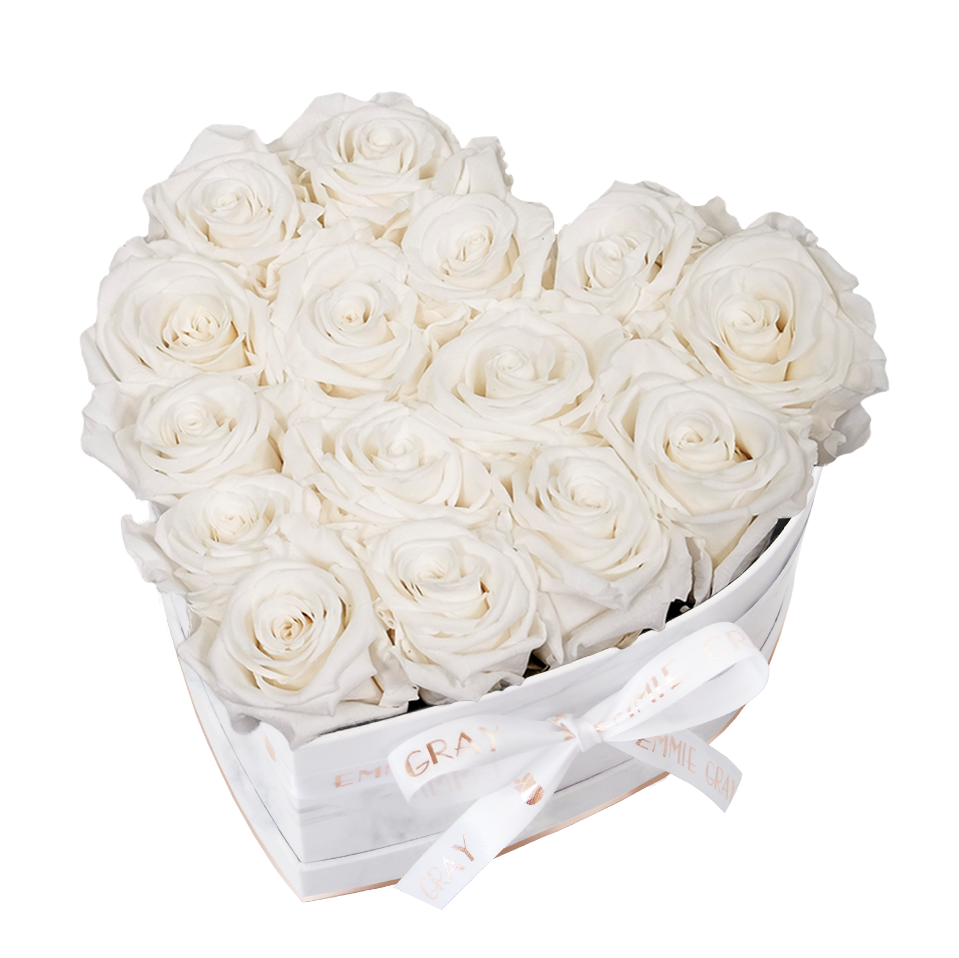 Klassische Infinity-Herz-Rosenbox – M