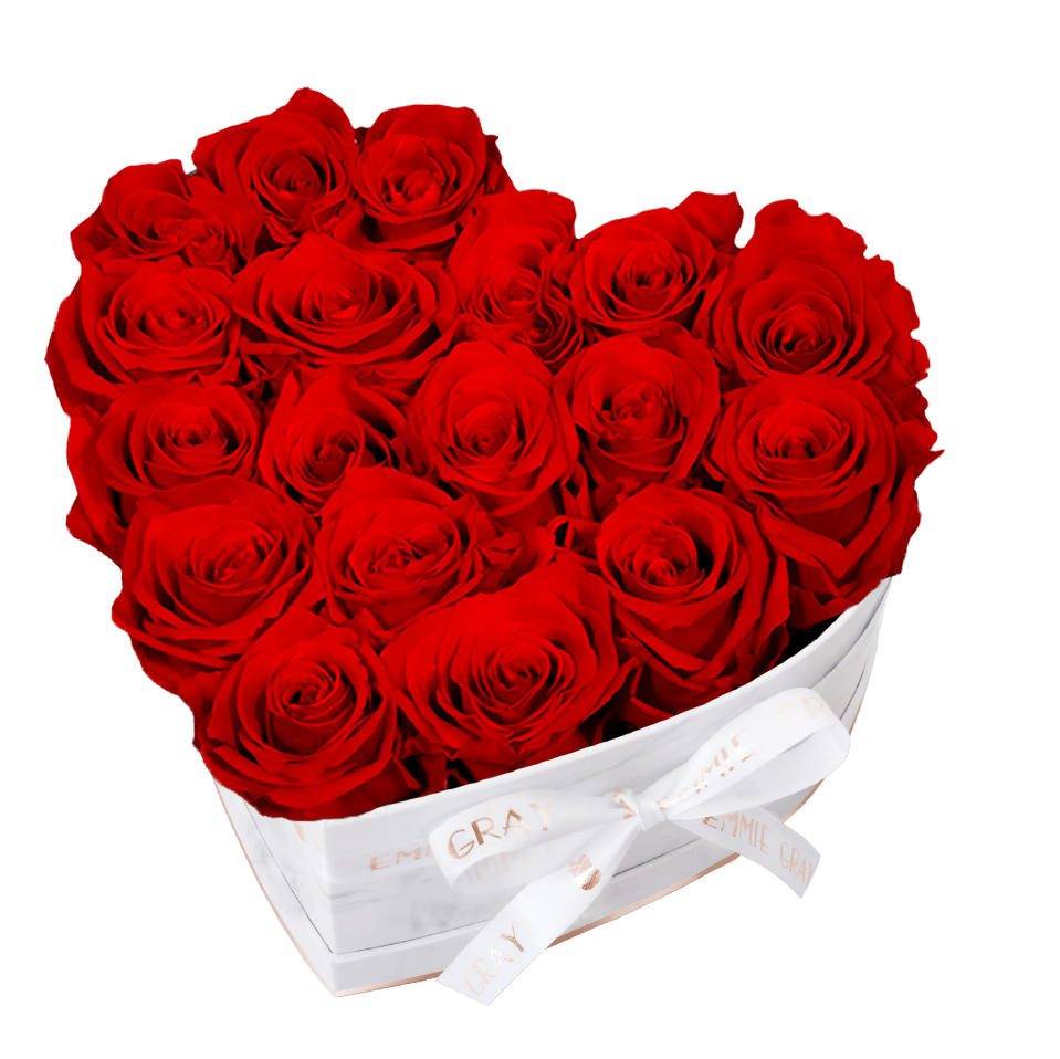 Klassische Infinity-Herz-Rosenbox – M