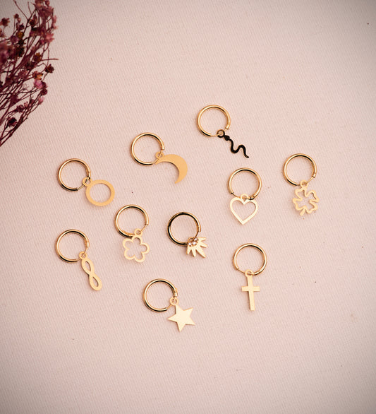 18K Yellow Gold Hoop Earrings