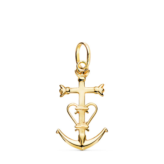 18K Yellow Gold Cross Pendant
