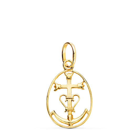 18K Yellow Gold Cross Pendant