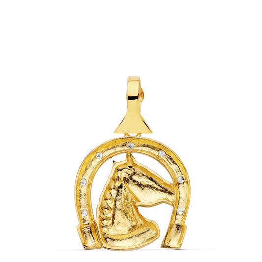 18K Yellow Gold Pendant with Cubic Zirconia