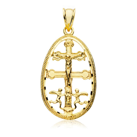 18K Yellow Gold Cross Pendant