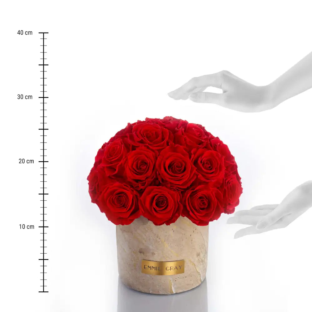 Premium Solid Splendid Infinity M – Preserved Roses Up to 3 Years – Jewelry Vibrant Red by Flor de Oro | Customizable Luxury Jewelry
