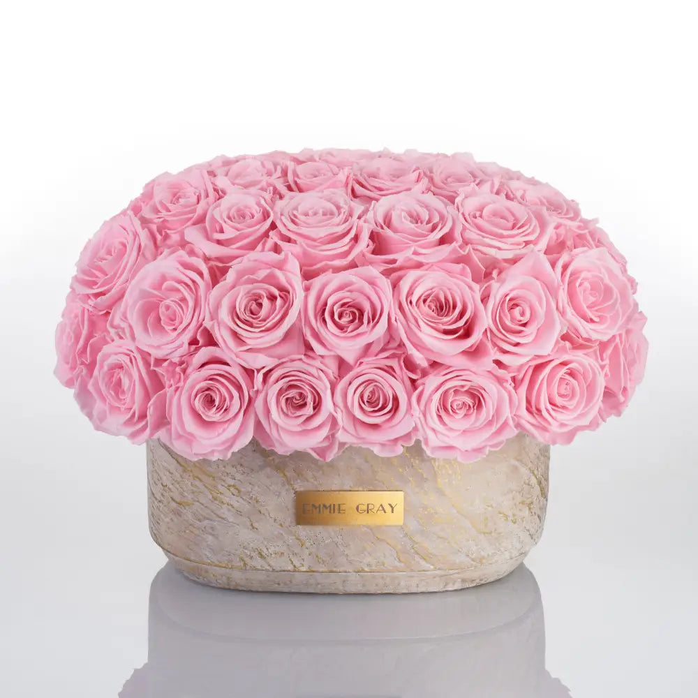 Premium Solid Splendid Infinity - M – Preserved Roses Up to 3 Years – Jewelry Bridal Pink by Flor de Oro | Customizable Luxury Jewelry