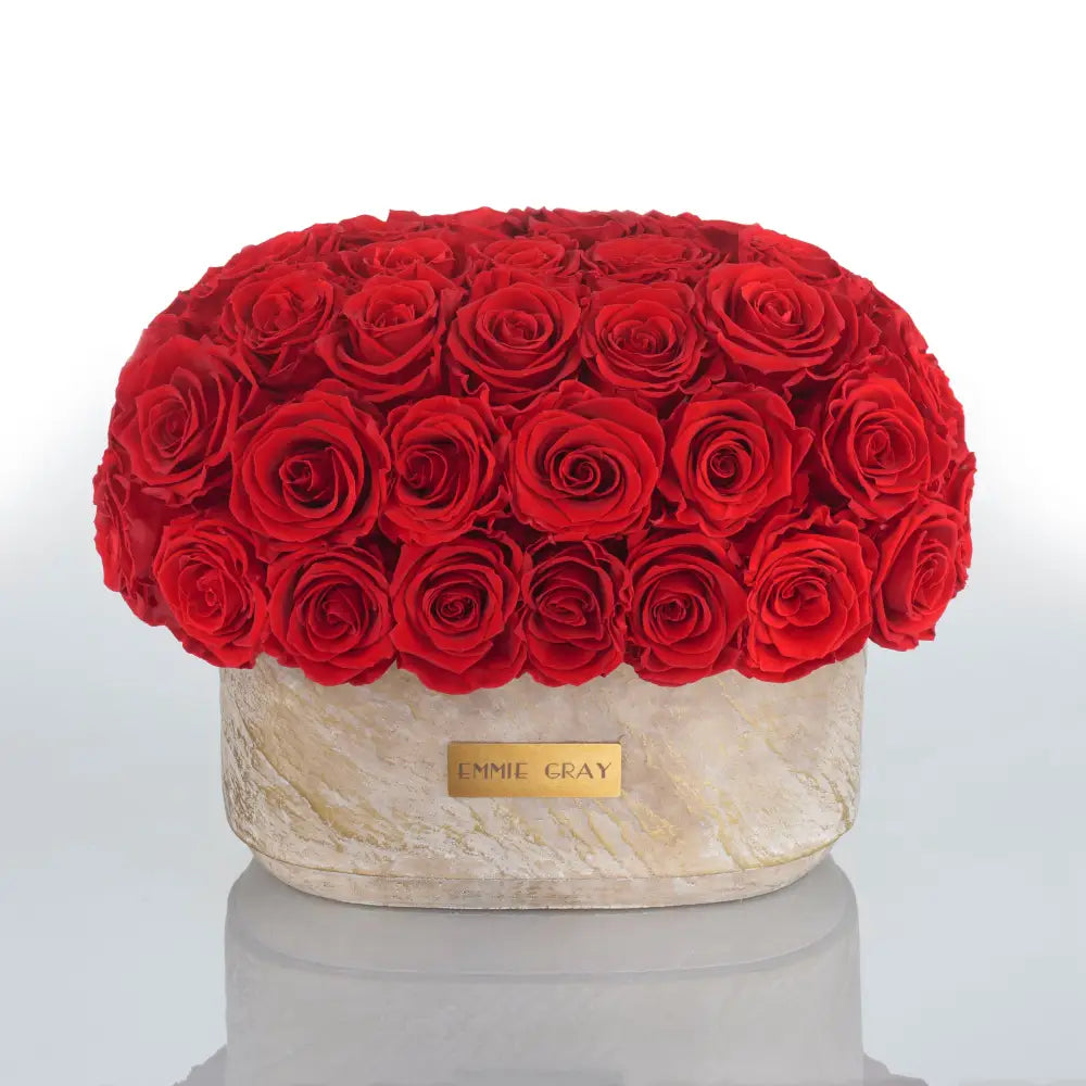 Premium Solid Splendid Infinity - M – Preserved Roses Up to 3 Years – Jewelry Vibrant Red by Flor de Oro | Customizable Luxury Jewelry