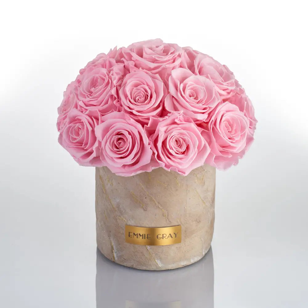 Premium Solid Splendid Infinity M – Preserved Roses Up to 3 Years – Jewelry Bridal Pink by Flor de Oro | Customizable Luxury Jewelry