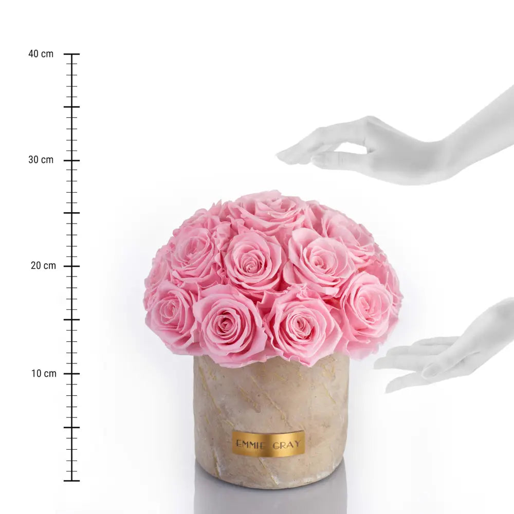 Premium Solid Splendid Infinity M – Preserved Roses Up to 3 Years – Jewelry Bridal Pink by Flor de Oro | Customizable Luxury Jewelry
