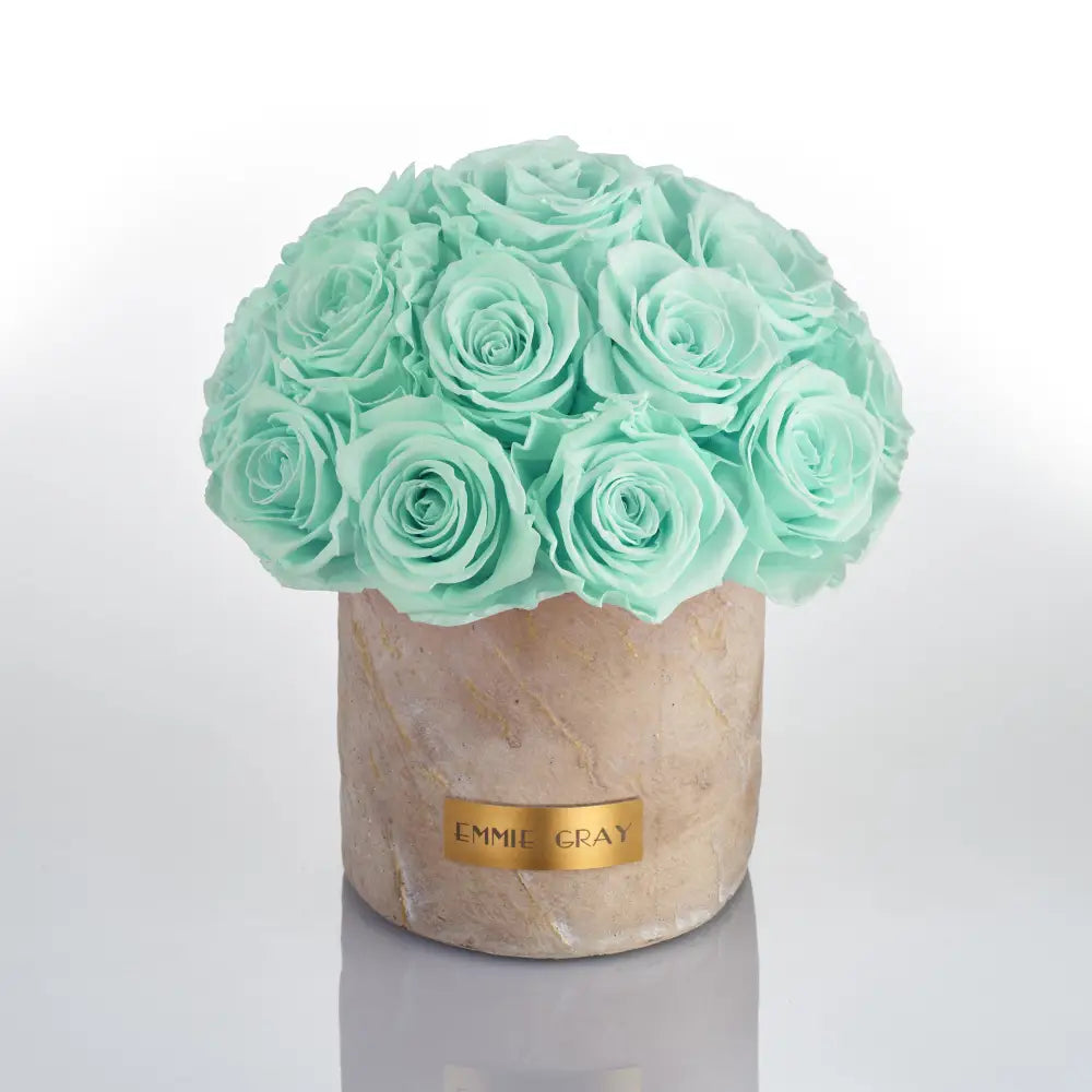 Premium Solid Splendid Infinity M – Preserved Roses Up to 3 Years – Jewelry Minty Green by Flor de Oro | Customizable Luxury Jewelry