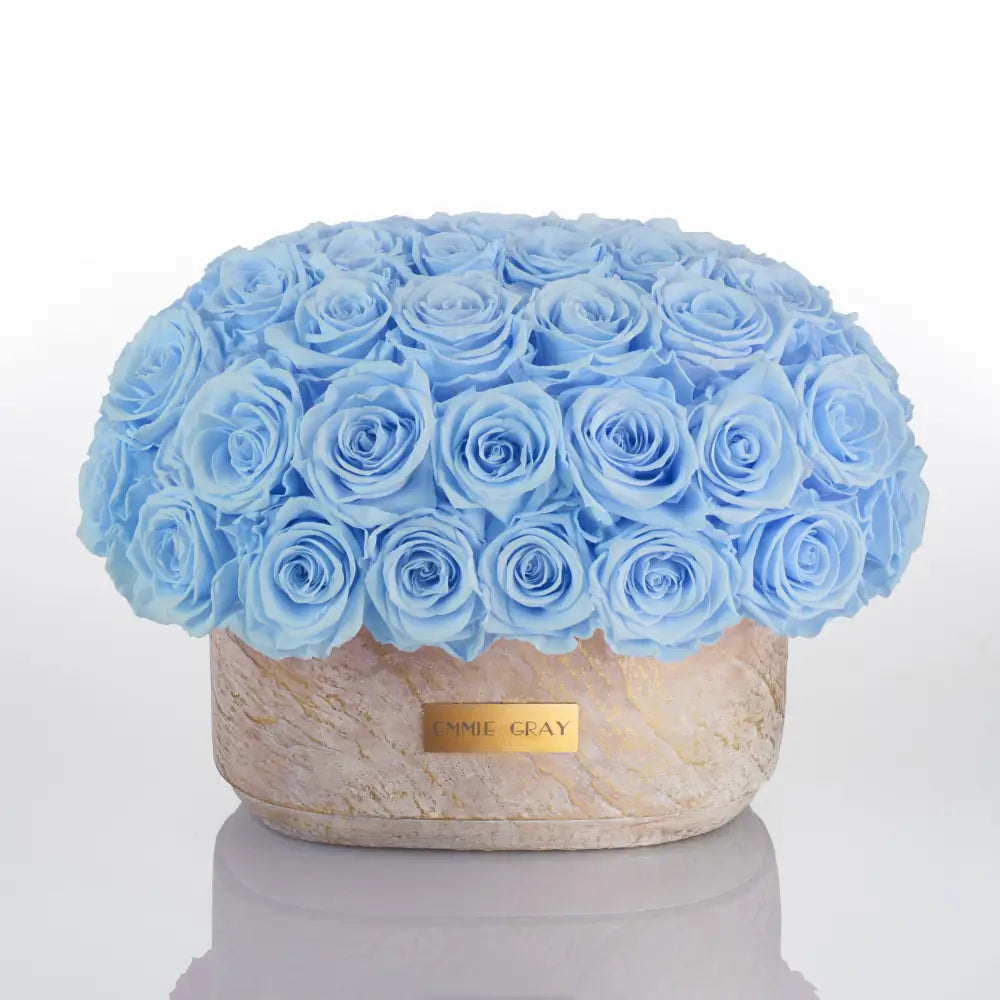 Premium Solid Splendid Infinity - M – Preserved Roses Up to 3 Years – Jewelry Baby Blue by Flor de Oro | Customizable Luxury Jewelry