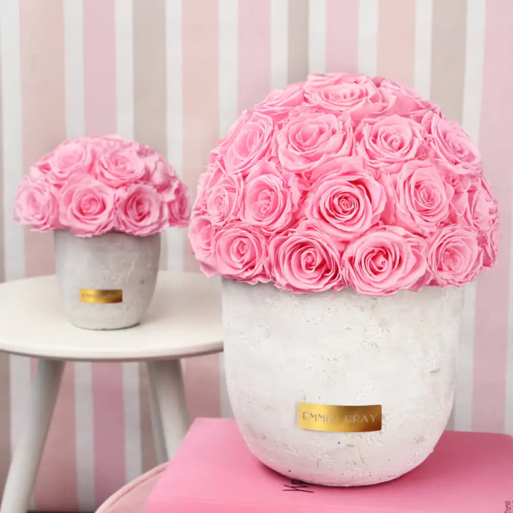 Premium Solid Splendid Infinity S – Preserved Roses Up to 3 Years – Jewelry Bridal Pink by Flor de Oro | Customizable Luxury Jewelry