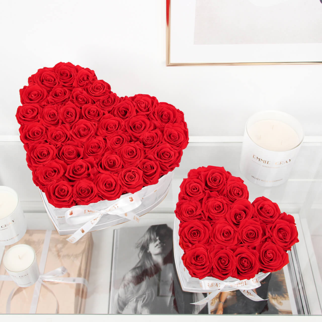 Classic Infinity Heart Rosebox - L