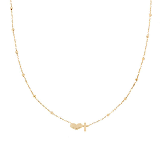 Heart Cross Necklace