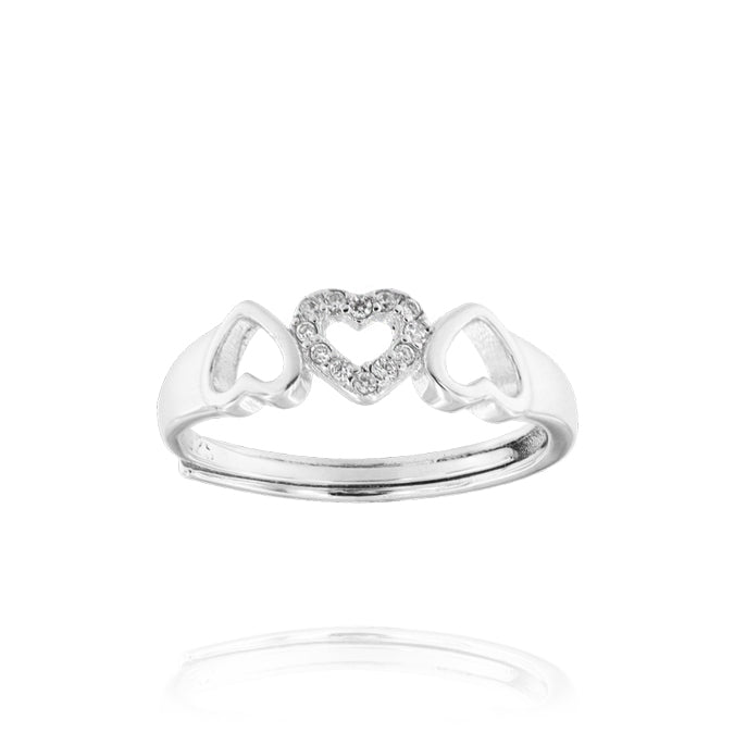 Anillo de plata radiante