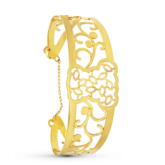 18K Yellow Gold Rigid Bear Motif Bracelet