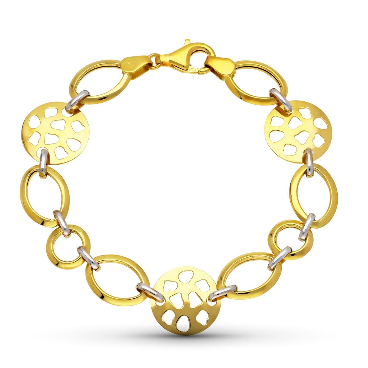 18K Two-Tone Gold Link Bracelet