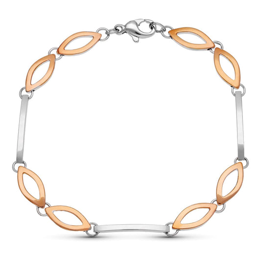 18K Two-Tone Gold Bracelet — 20 cm