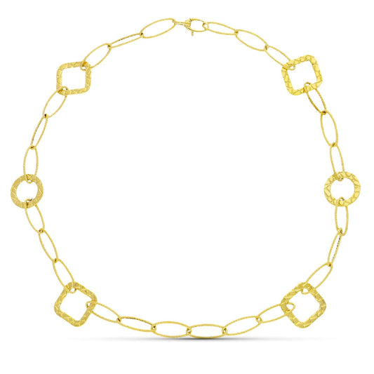 18K Yellow Gold Link Necklace — 45 cm